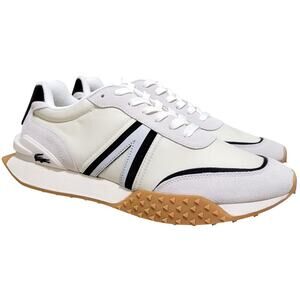 Lacoste Men L-Spin Deluxe 124 Low Top Fashion Sneaker Size US 12 White / Black